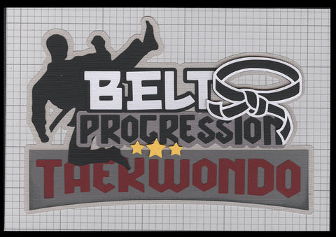 Taekwondo: Belt Progression Title Die Cut