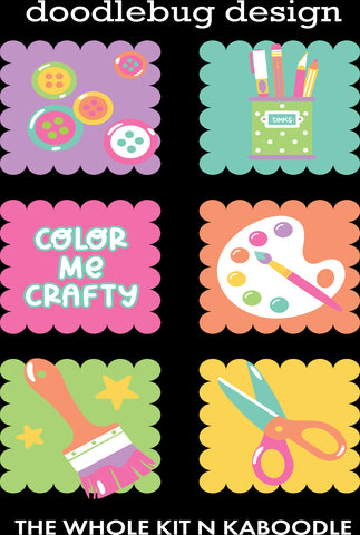 Color Me Crafty CropTacular Tshirt: Long-sleeved Front and Back Logo