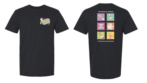 Color Me Crafty CropTacular Tshirt: Round Neck Front and Back Logo