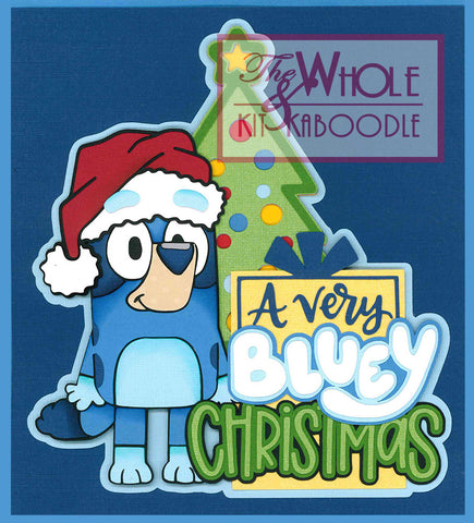 A Very Bluey Christmas Die Cut Title