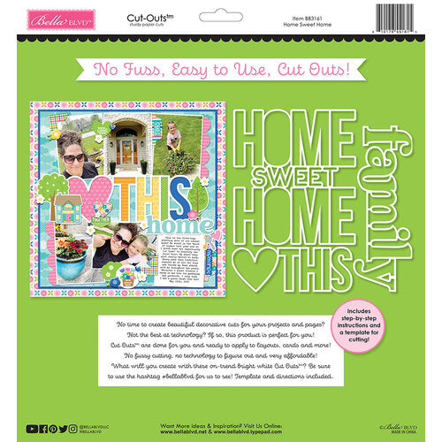 Bella Blvd Cut-outs: BB3161 Home Sweet Home