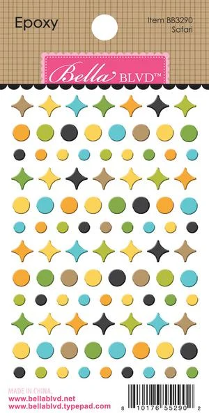 Bella Blvd Epoxy Shape Sprinkles: BB3290 Safari Zoo Day