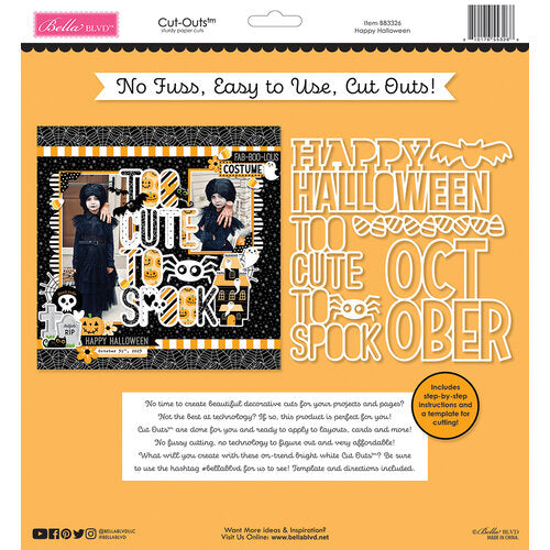 Bella Blvd Cut-outs: BB3326 Happy Halloween