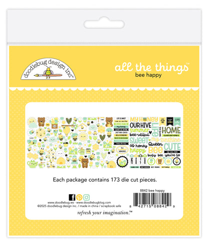 Doodlebug Ephemera All the Things: 8842 Bee Happy