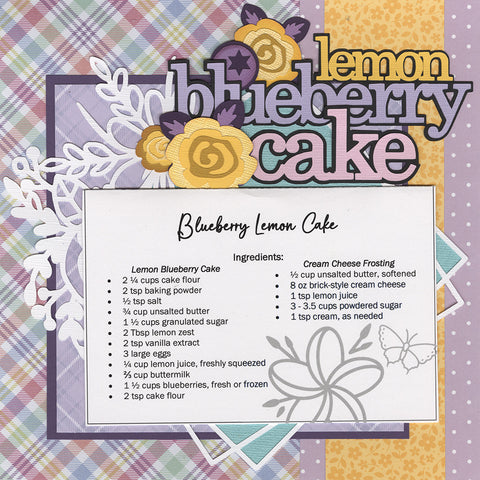 8x8 Recipe: Blueberry Lemon Cake