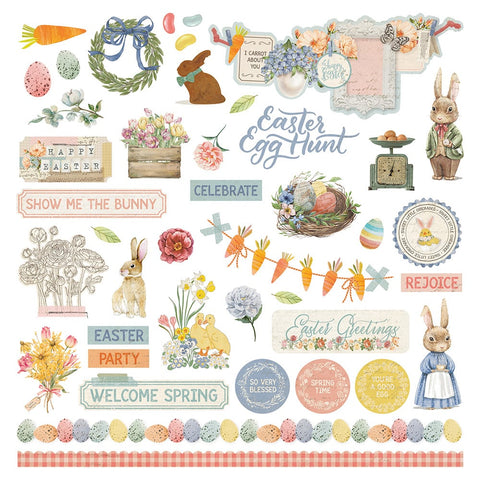 PhotoPlay 12x12 Sticker: Bunnies & Blooms