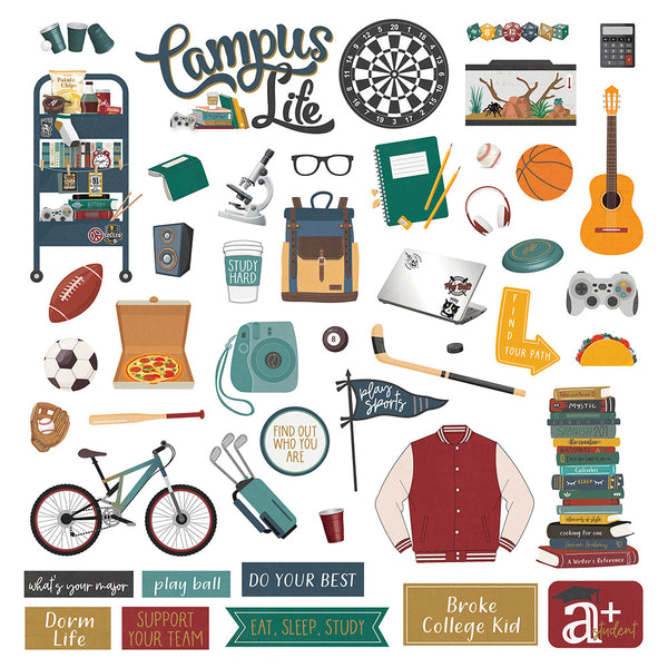 PhotoPlay 12x12 Sticker: Campus Life