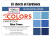 Cardstock Pack: Blue Tones (18 sheets)