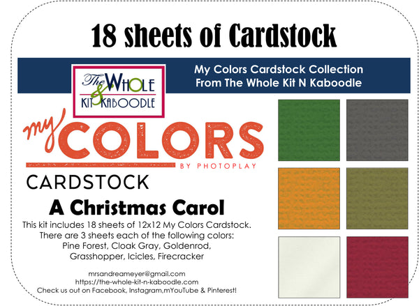 Cardstock Pack: A Christmas Carol (18 sheets)