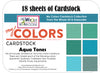 Cardstock Pack: Aqua Tones (18 sheets)