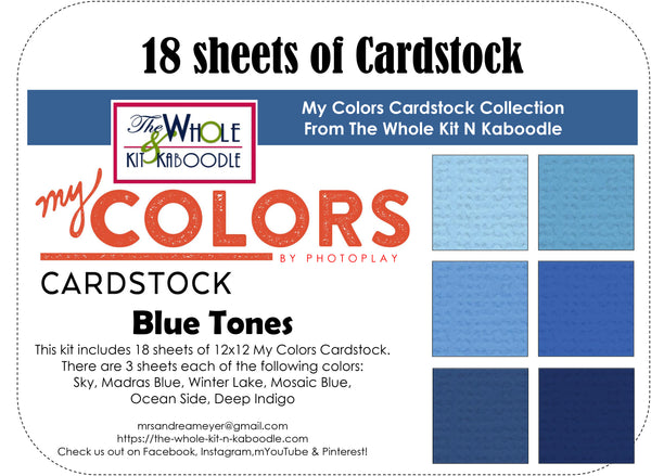 Cardstock Pack: Blue Tones