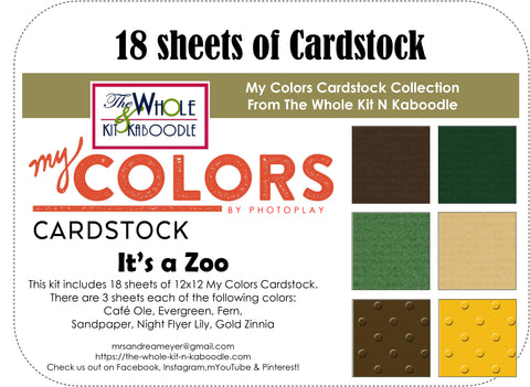 Cardstock Pack: It's a Zoo
