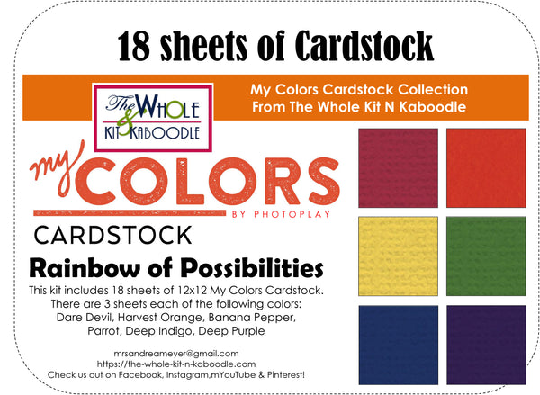 Cardstock Pack: Rainbow of Possibilities (18 sheets)