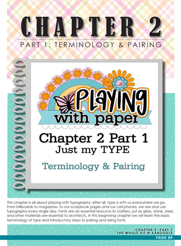 *NEW* DIGITAL BOOKLET Playing with Paper: Chapter Two, Part One