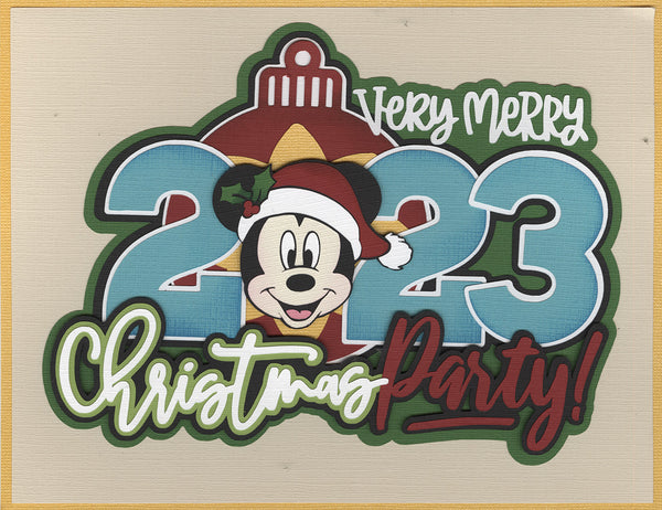 2023 Mickey Christmas Party Title Diecut