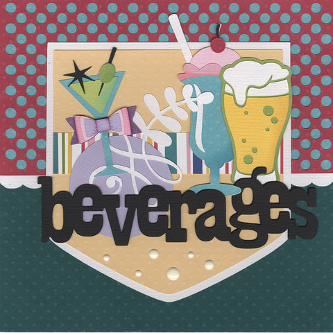 8x8 Recipe Title/Divider Page: Beverages