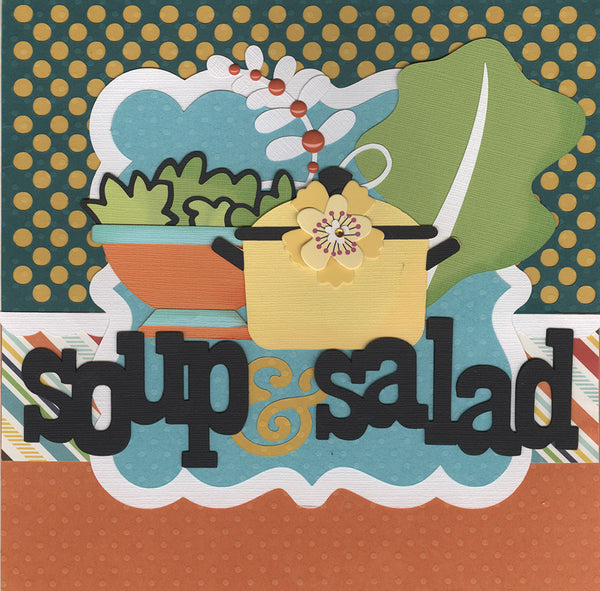 8x8 Recipe Title/Divider Page: Soup & Salads