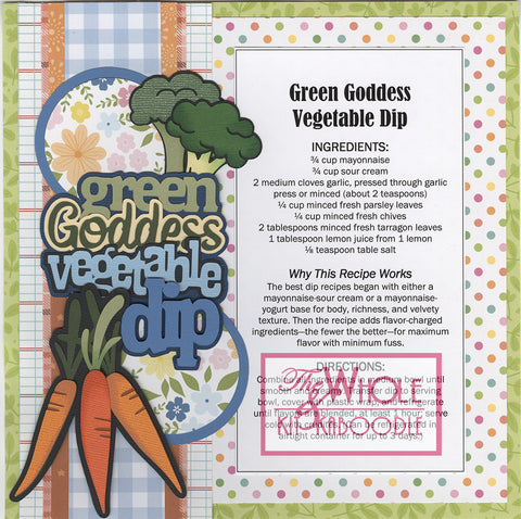 8x8 Recipe: Green Goddess Vegetable Dip
