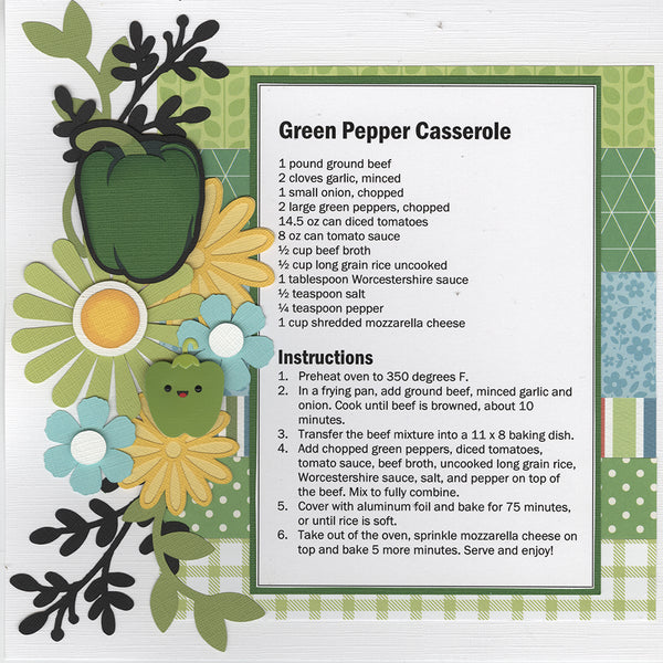 8x8 Recipe: Green Pepper Casserole