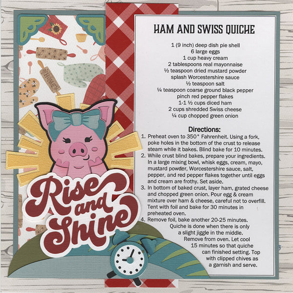 8x8 Recipe: Ham & Swiss Quiche