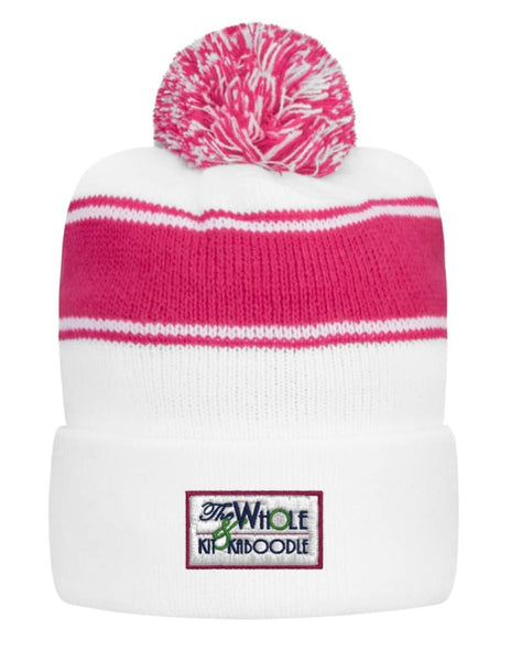 Embroideried Pom Pom Beanie