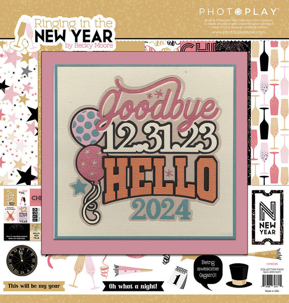 Hello 2024 Title Diecut with Coordinating Paper/Stickers