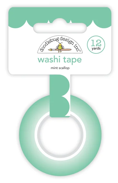 Doodlebug Washi Tape: 7700 Mint Scallop