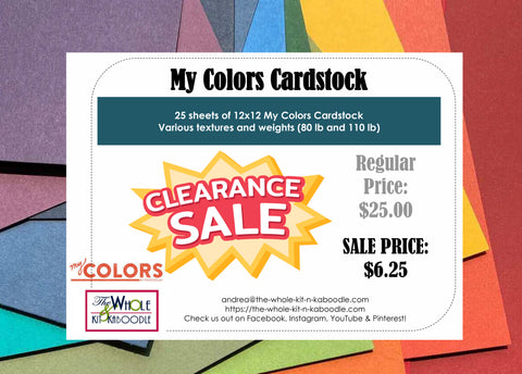 *NEW* Clearance My Colors Cardstock