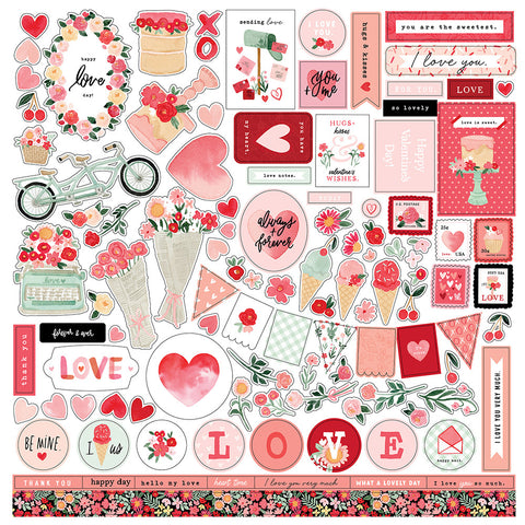 Carta Bella 12x12 Sticker: My Valentine