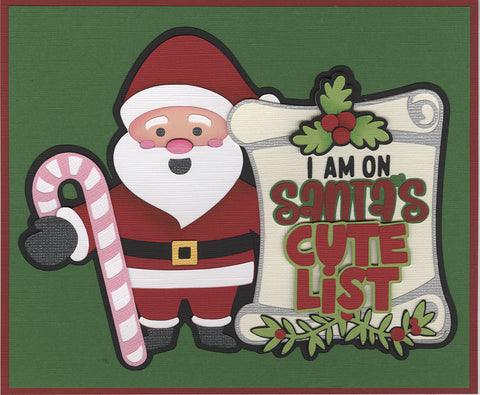 **NEW* Santa's Cute List Die Cut Title