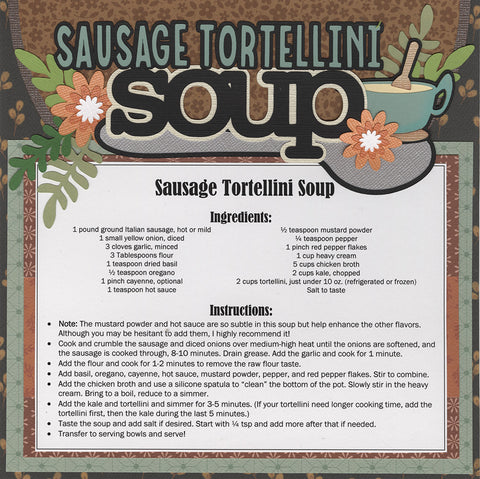 8x8 Recipe: Sausage Tortellini Soup