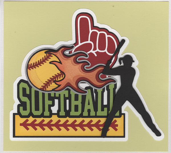 Softball Title Die Cut