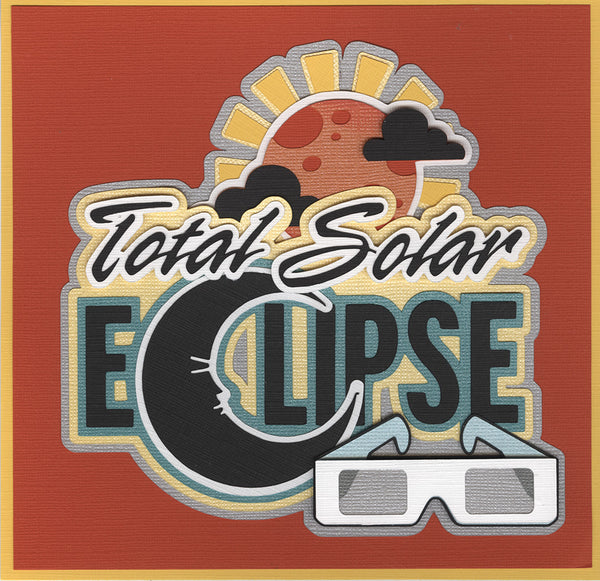 Total Solar Eclipse Title Die Cut