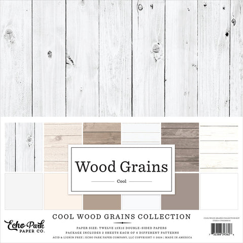 Echo Park Collection: Wood Grains (Cool)