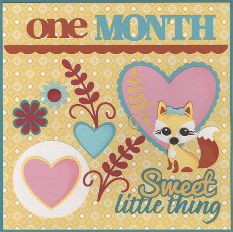 Diecuts: Baby Girl 1 Month