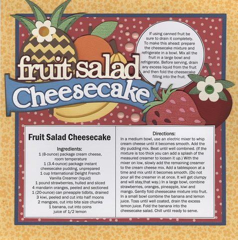 8x8 Recipe: Fruit Salad Cheesecake