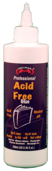 Helmar Acid Free Glue 8.45 fl. oz bottle