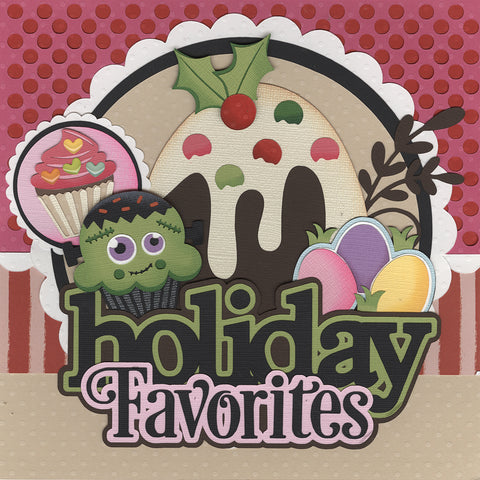 8x8 Recipe Title/Divider Page: Holiday Favorites