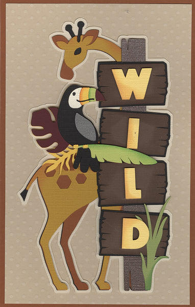Wild Zoo Sign Title Diecut